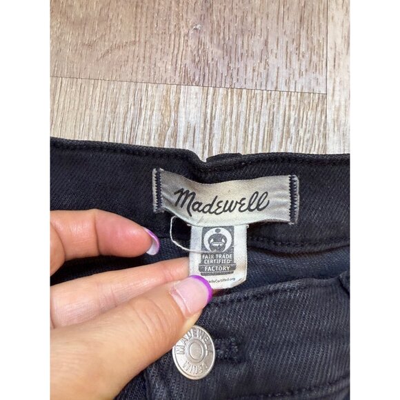 Madewell Womens Black Jeans Size 31 Mid-Rise Kick Out Flare - Picture 2 of 8